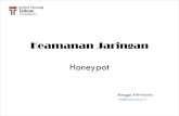 Keamanan Jaringan Honeypot · 2019. 12. 18. · Honeynet : kumpulan sistem untuk menjebak Honeypot Honeynet. Honeypot - Dionaea. Macam-macam Honeypot : Tools yang digunakan menurut
