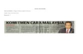 ARTIKEL SURATKHABAR Nama Suratkhabar : Mingguan ......Tragedi MH370 dan MH17 telah menyaksikan rakyat dari semua lapisan masyarakat bersatu di bawah naungan negara yang Majlis itu