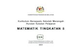 KEMENTERIAN PENDIDIKAN MALAYSIA...Kandungan Matematik KBSM merupakan satu kontinum daripada Tingkatan 1 hingga ke Tingkatan 5 yang diolah mengikut tiga bidang yang saling berkait iaitu