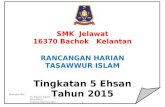 RANCANGAN TAHUNAN - WordPress.com · Web view2013/01/02  · RANCANGAN HARIAN TASAWWUR ISLAM Tingkatan 5 Ehsan Tahun 2015 RANCANGAN HARIAN TASAWWUR ISLAM TINGKATAN LIMA EHSAN JANUARI