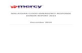 MALAYSIAN FLOOD EMERGENCY RESPONSE DONOR …...MALAYSIAN FLOOD EMERGENCY RESPONSE DONOR REPORT 2014 December 2014 . MERCY Malaysia – East Coast Flood Response 2014 Report Page 2