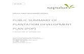 PUBLIC SUMMARY OF PLANTATION DEVELOPMENT PLAN (PDP) · 2020. 1. 24. · SAPULUT FOREST DEVELOPMENT SDN BHD PUBLIC SUMMARY OF PLANTATION DEVELOPMENT PLAN (PDP) 1st JANUARY 2016 - 31st