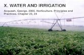 X. WATER AND IRRIGATION - Universitas Brawijaya · 2016. 2. 18. · IRIGASI/PENGAIRAN Irigasi : pemberian air untuk memberikan kelembaban dalam tanah untuk memenuhi kebutuhan air