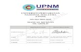 UNIVERSITI PERTAHANAN NASIONAL MALAYSIA (UPNM) ISO 2020_DEC_.pdf...pengajian di peringkat Sarjana Muda dari tahun 1995 hingga 2006 melalui program kerjasama antara Kementerian Pertahanan