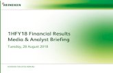 Heineken Malaysia Berhad - 1HFY18 Financial Results Media & … · 2018. 8. 28. · Heineken Malaysia Berhad 1HFY18 Financial Results Media & Analyst Briefing Tuesday, 28 August 2018