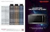Model INVERTER MICROWAVE OVEN - SHARP Malaysia Microwave Inverter...MICROWAVE OVEN Design and Speciﬁcation are current as of JUNE 2019, but subject to change without prior notice.