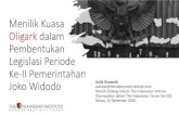 Menilik Kuasa Oligark dalam Pembentukan Legislasi Periode ......Pembentukan Legislasi di Tahun Pertama Periode ke-II Jokowi •Keputusan DPR Nomor 1/DPR RI/II/2019-2020 yang dikeluarkan