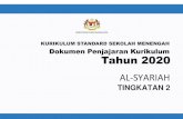 AL-SYARIAH...Dokumen Penjajaran Kurikulum Bahasa Melayu Tingkatan 2 KSSM 3 KATA PENGANTAR Dokumen Standard Kurikulum dan Pentaksiran (DSKP) Kurikulum Standard Sekolah Menengah (KSSM)