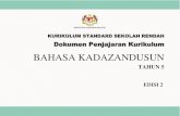 BAHASA KADAZANDUSUN - GuruBesar.my · 2021. 1. 15. · Dokumen Penjajaran Kurikulum 2.0 - KSSR (Semakan 2017) Bahasa Kadazandusun Tahun 5 2 1.4 Popolombus kawagu koilaan di norongou