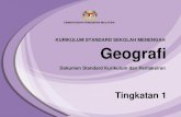 Dokumen Standard Kurikulum dan Pentaksiran · 2021. 6. 9. · KSSM GEOGRAFI TINGKATAN 1 5 KSSM Geografi peringkat menengah rendah memberi tumpuan kepada aspek pengetahuan, kemahiran
