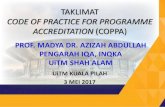TAKLIMAT CODE OF PRACTICE FOR PROGRAMME … · 2021. 3. 25. · taklimat code of practice for programme accreditation (coppa) uitm kuala pilah 3 mei 2017 prof. ... berkenaan dengan