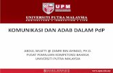 KOMUNIKASI DAN ADAB DALAM PdP - Universiti Putra Malaysia