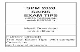 SPM 2020 SAINS EXAM TIPS