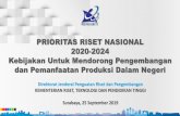 PRIORITAS RISET NASIONAL 2020-2024 Kebijakan Untuk ...