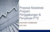 Proposal Akselerasi Program Penggabungan& PenyatuanPTS