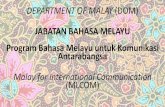 JABATAN BAHASA MELAYU Program Bahasa Melayu untuk ...