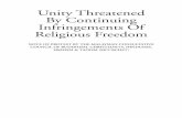 Unity Threatened By Continuing Infringements Of Religious ...