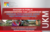 MASTER IN PUBLIC ADMINISTRATION AND LEADERSHIP …