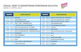 JADUAL DIDIK TV KEMENTERIAN PENDIDIKAN MALAYSIA AHAD …