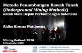 Metode Penambangan BawahTanah Underground Mining Methods