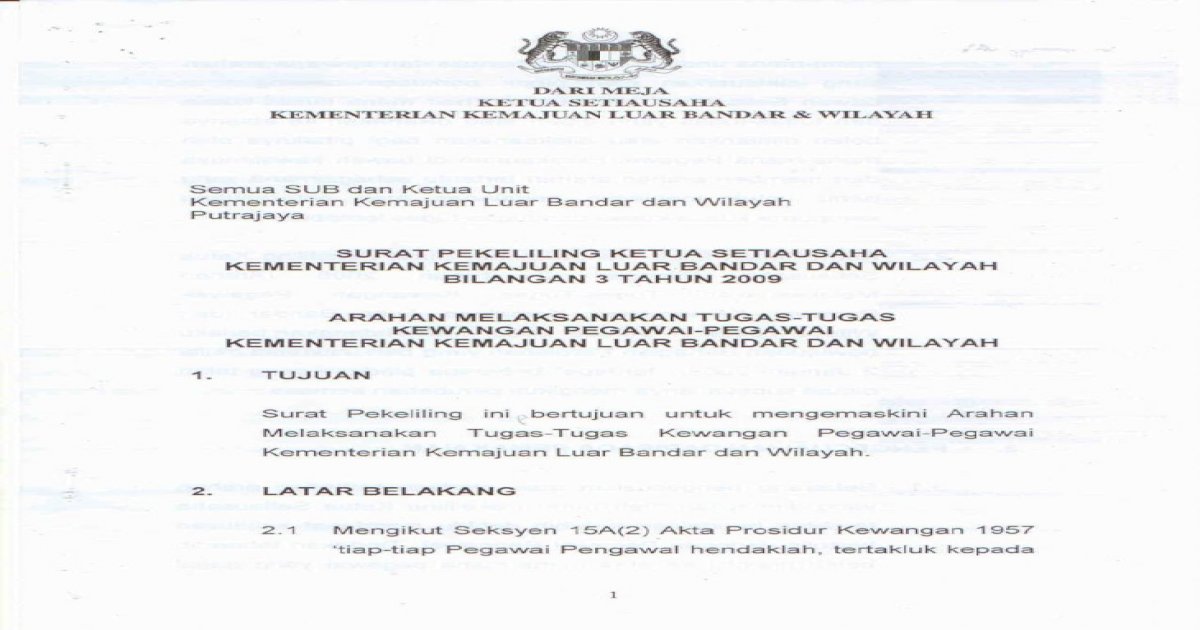 Pegawai Pengawal Bagi Kementerian Kewangan Malaysia