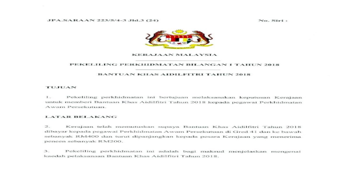 Surat Pekeliling Perkhidmatan Bil 2 Tahun 2011